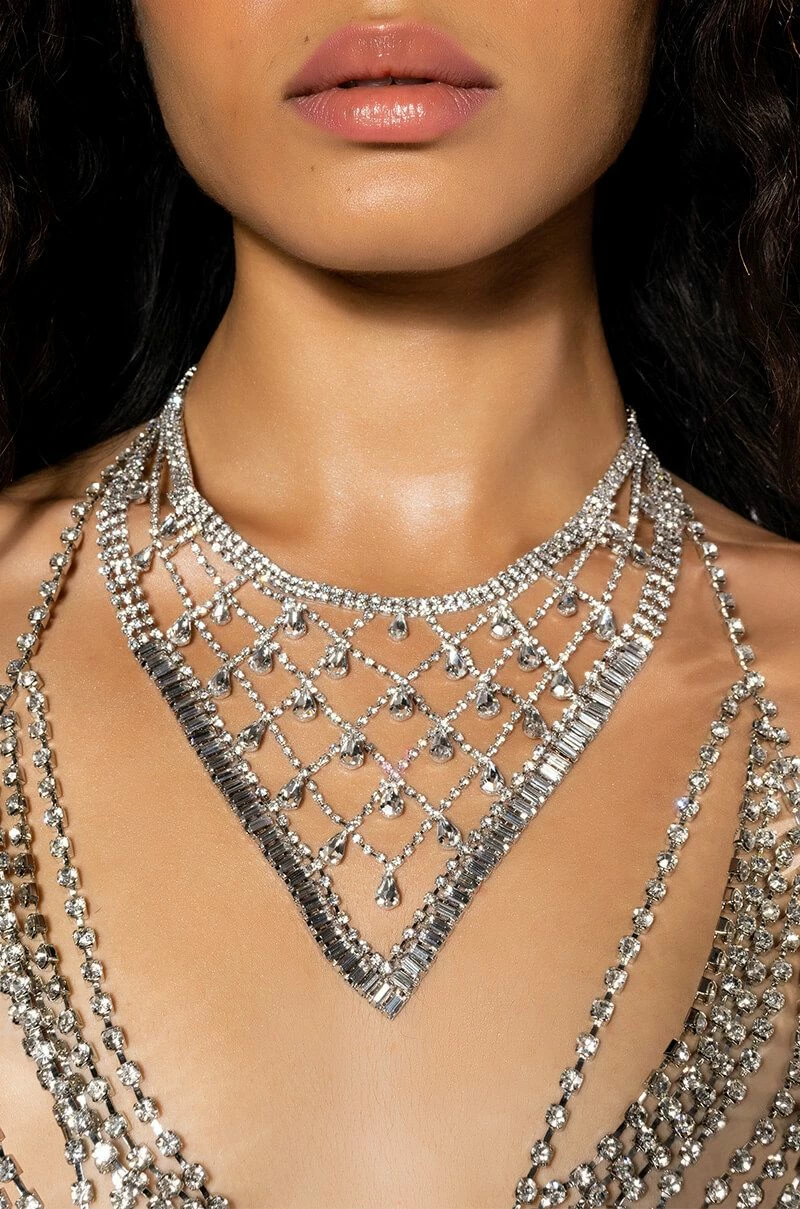 I LIKE WHAT I SEE RHINESTONE HANDKERCHIEF CHOKER - Image 3