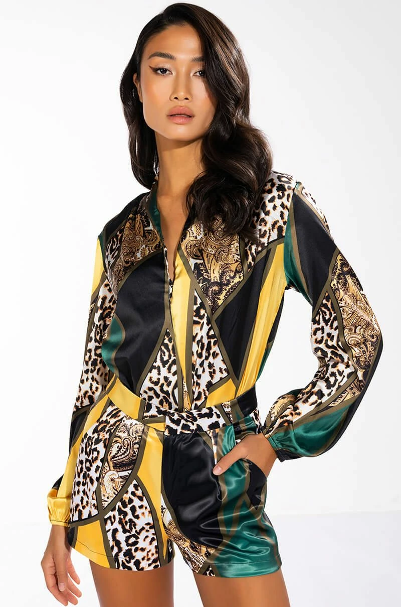 INTO THE WILD SATIN BODYSUIT - Image 2