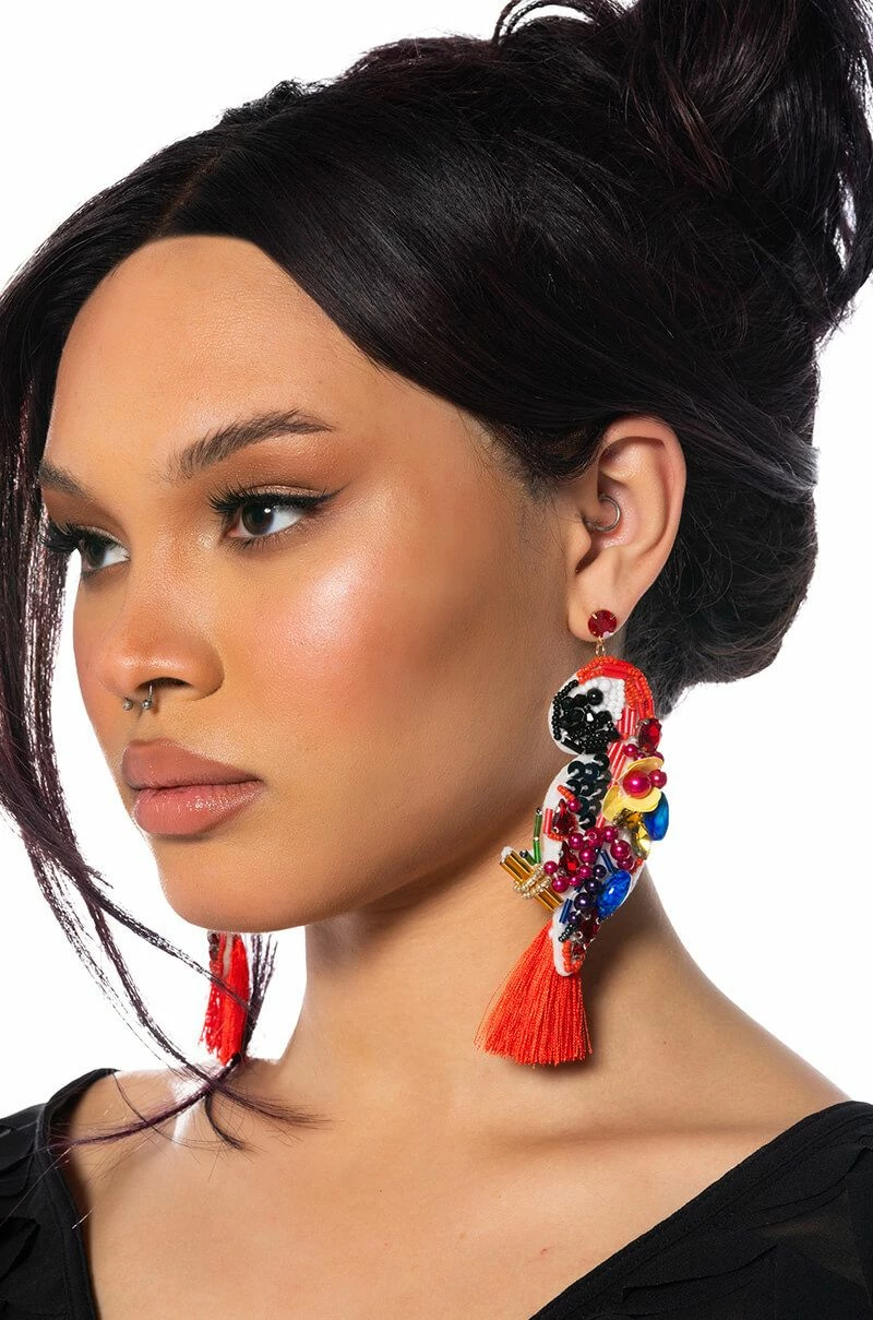 IS THERE AN ECHO IN HERE BEADED EARRINGS - Image 3