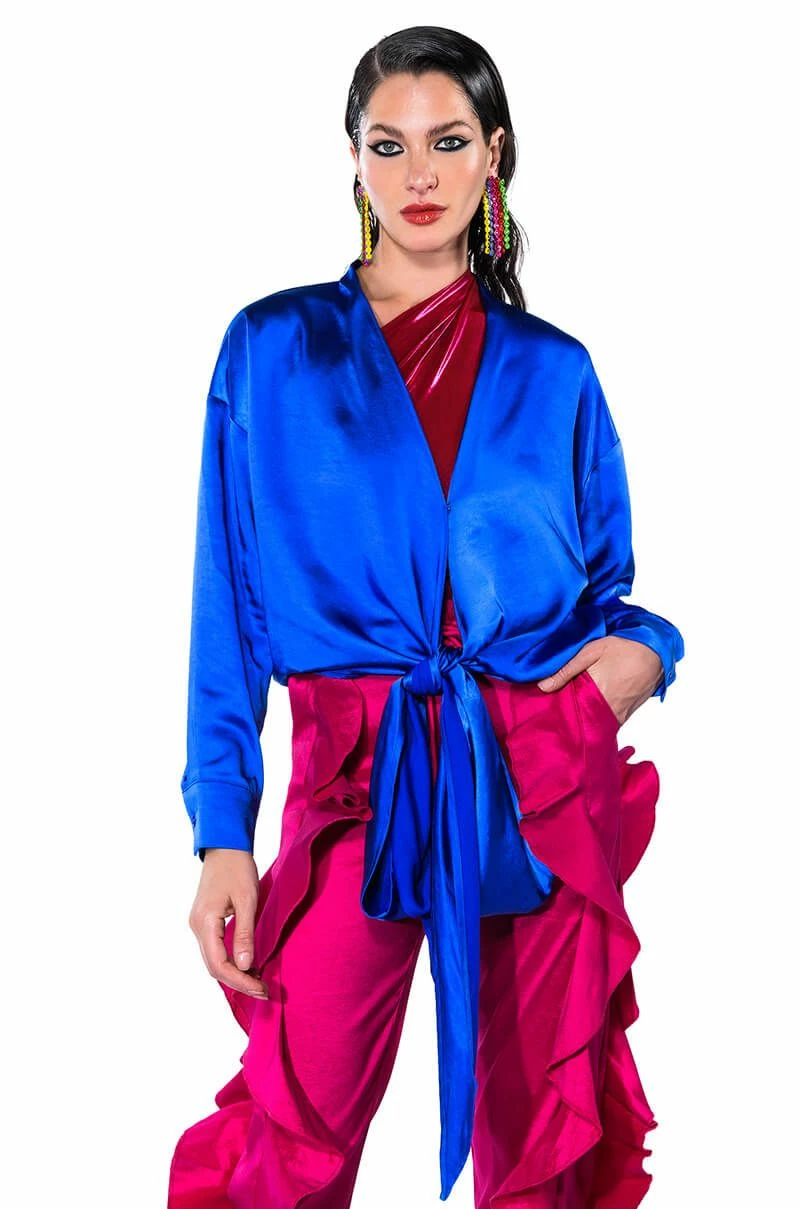 JAN TIE FRONT BLOUSE - Image 5