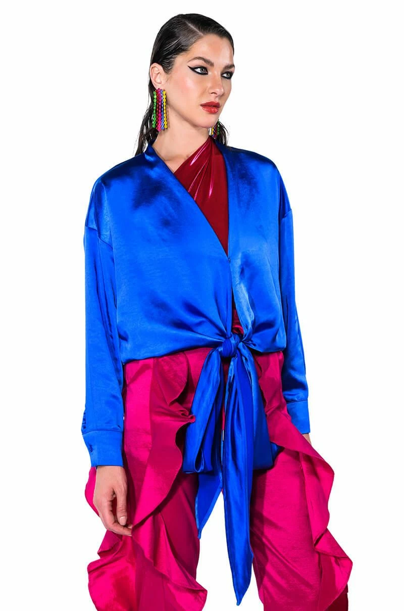 JAN TIE FRONT BLOUSE - Image 6