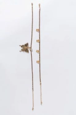 LADY BUTTERFLY TWO CHAIN NECKLACE