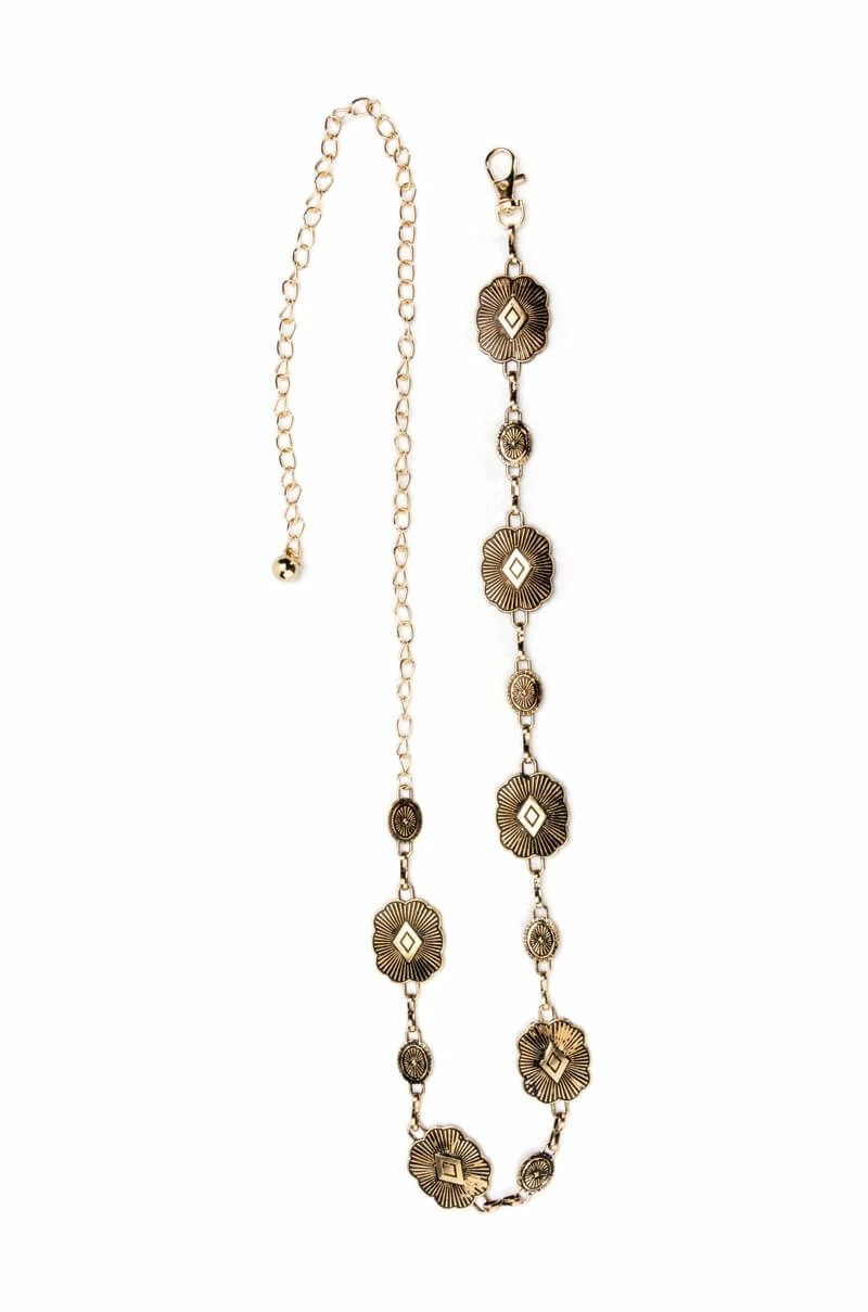 LASSO WESTERN EMBELLISHED CHAIN BELT