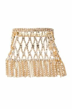 SO TRUE BESTIE ICY LACY FRINGE RHINESTONE STATEMENT BRACELET