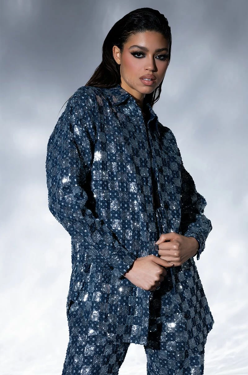 LEAH OVERSIZED BUTTON DOWN BLOUSE - Image 5