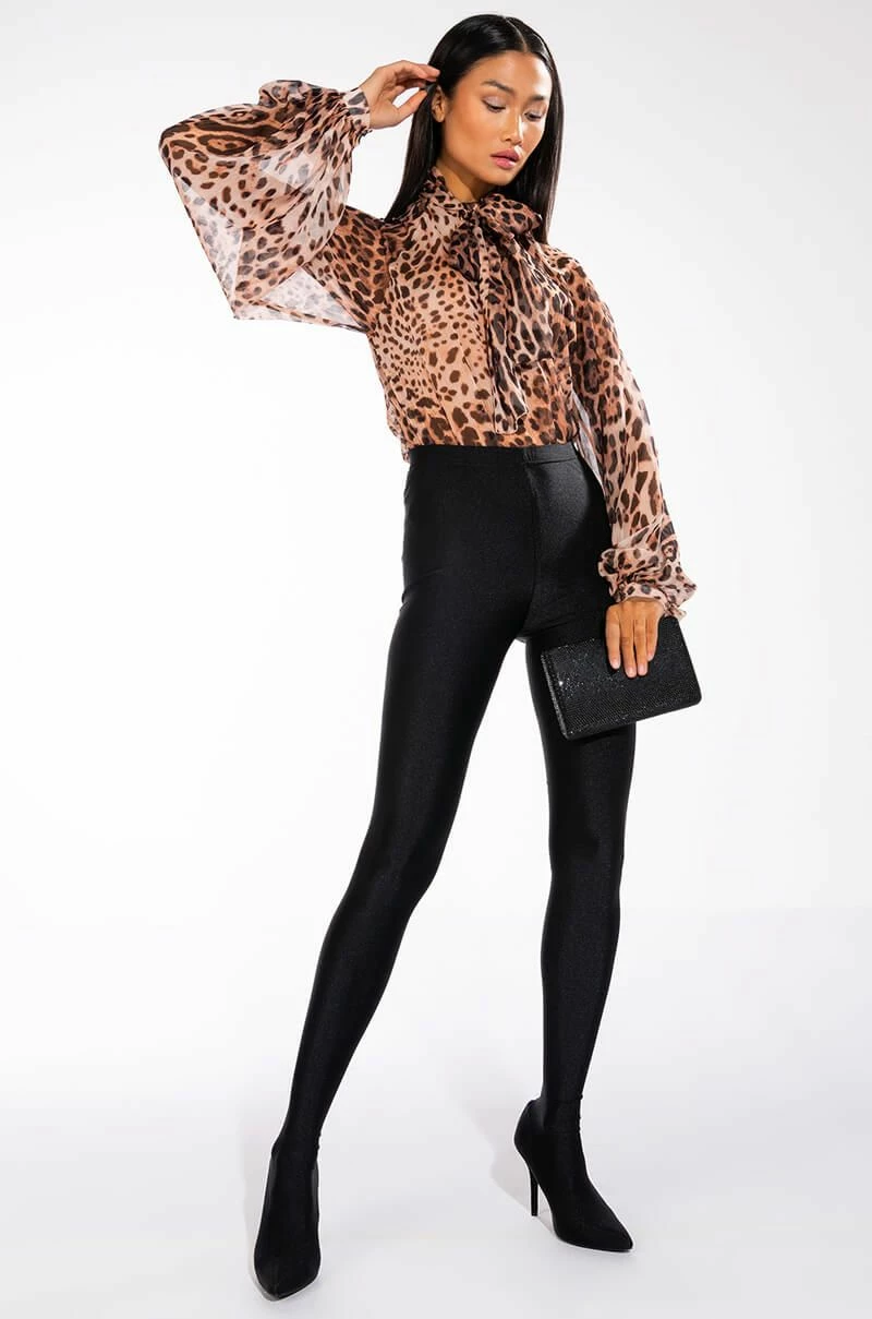 LEVEL UP LONG SLEEVE TIE NECK BLOUSE - Image 2