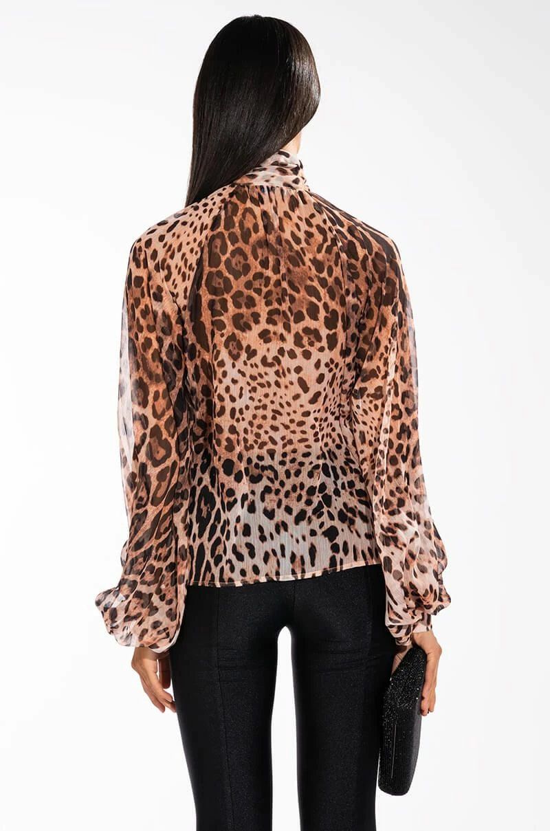 LEVEL UP LONG SLEEVE TIE NECK BLOUSE - Image 5