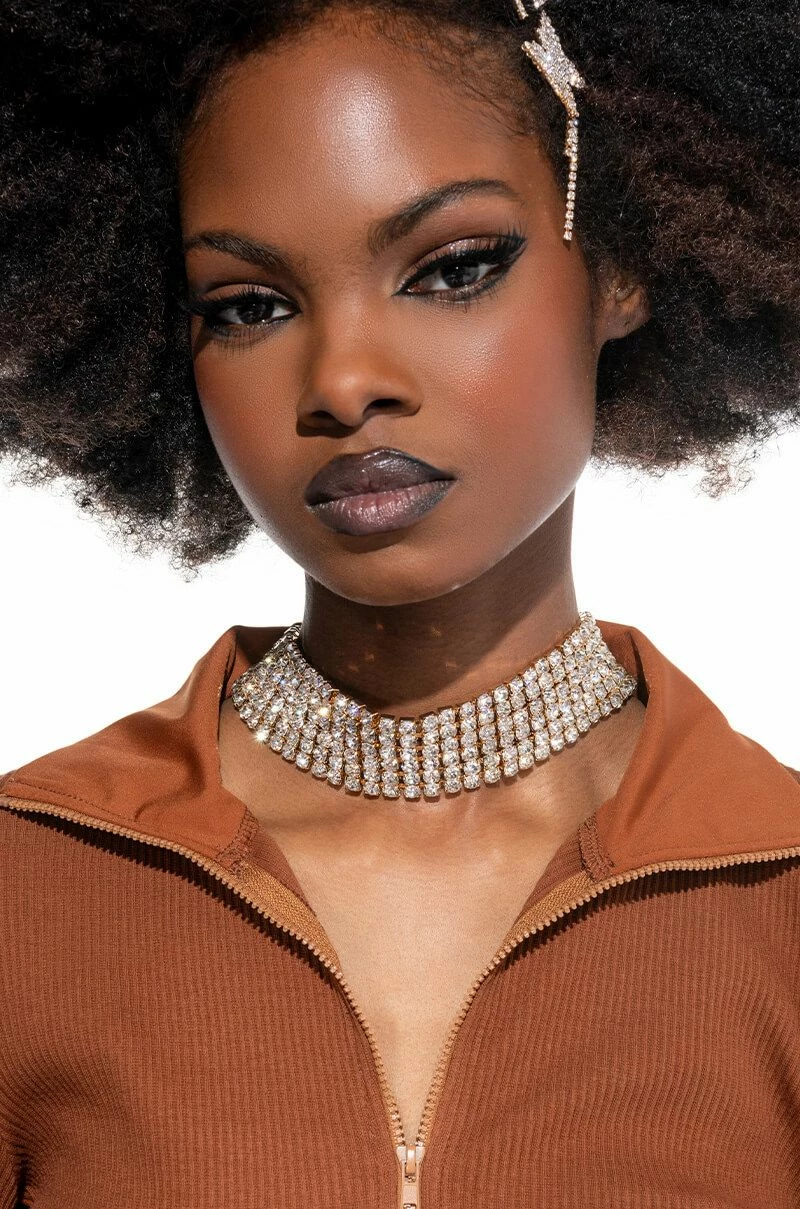 LIVE IT UP GOLD RHINESTONE BELT - Image 3