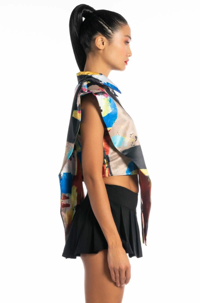 LIVIN IT UP BUTTON DOWN BLOUSE - Image 6