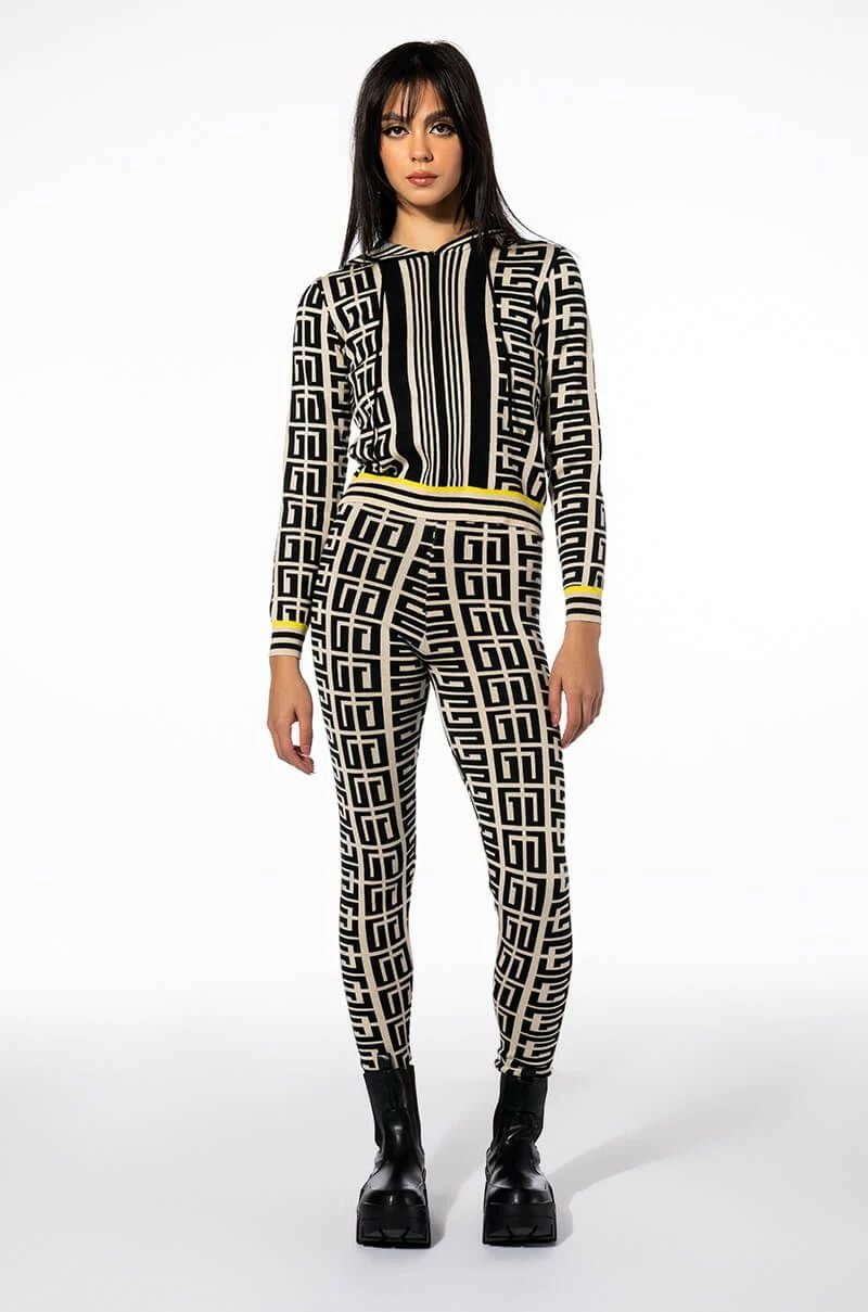 LOCKED IN GRAPHIC PRINT SWEATER HOODIE - Image 7