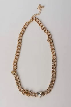 LOVE IS IN THE AIR BLING HEART NECKLACE