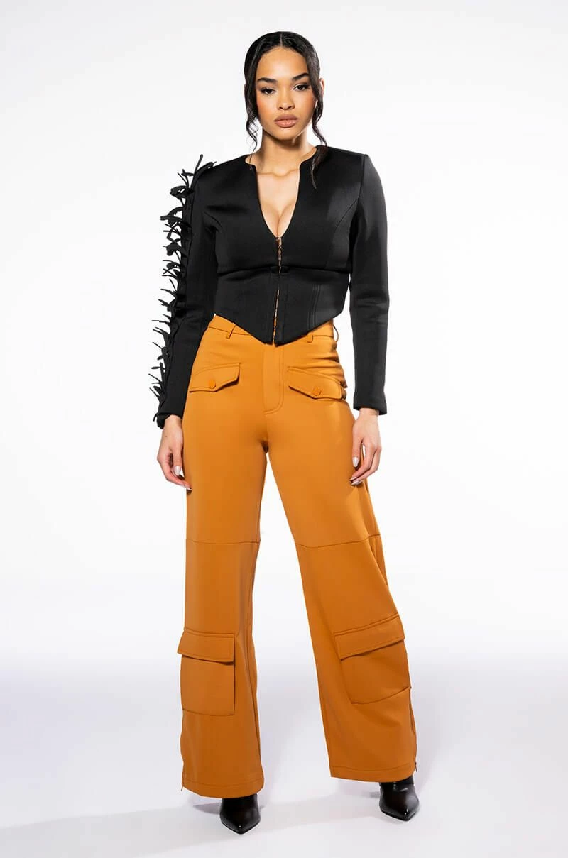 LOVELESS SCUBA CORSET BLOUSE - Image 2