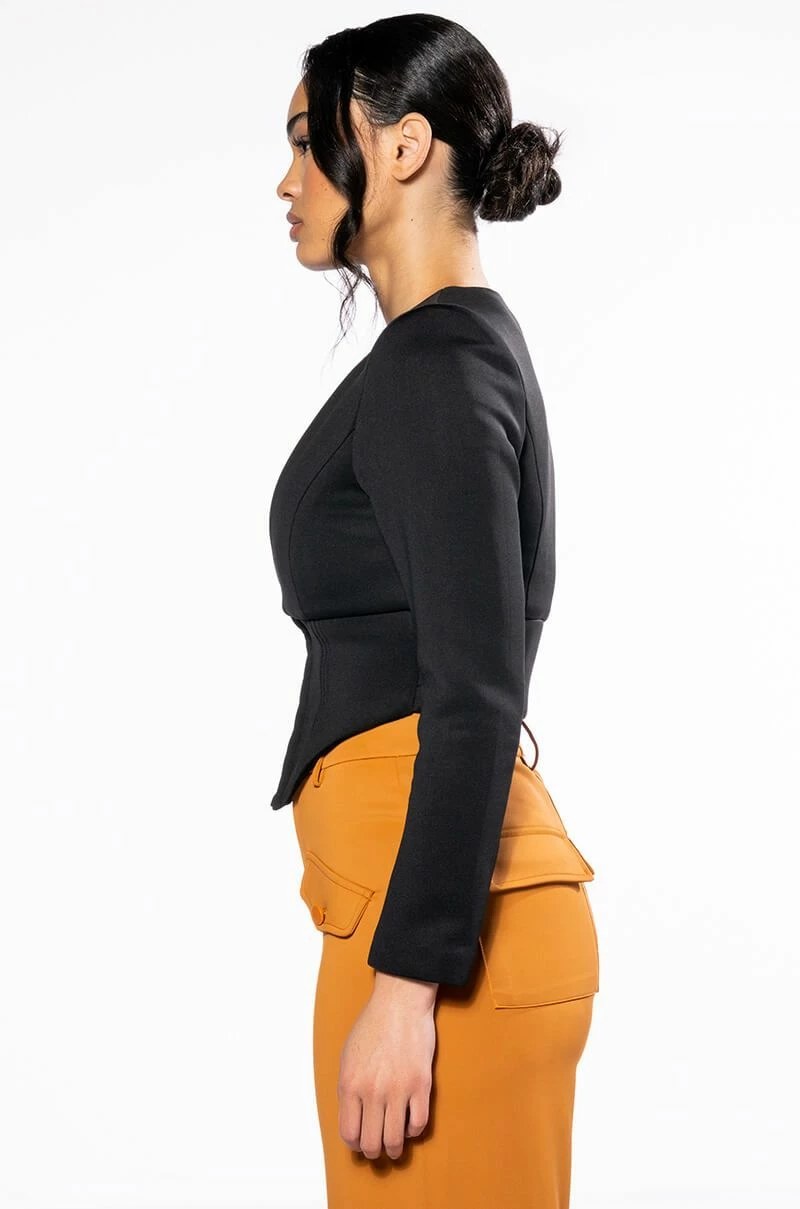 LOVELESS SCUBA CORSET BLOUSE - Image 4