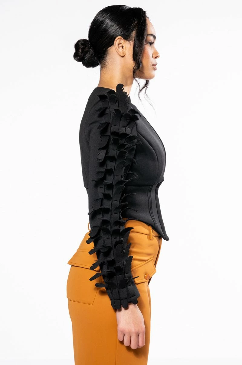 LOVELESS SCUBA CORSET BLOUSE - Image 5