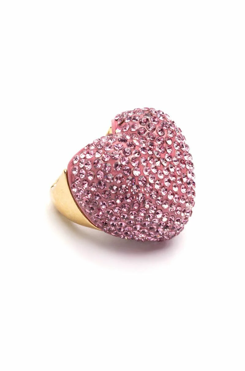 LOVEY DOVEY RHINESTONE COCKTAIL RING - Image 2