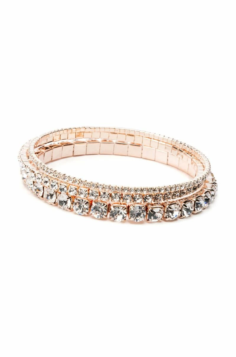 MADE OF MONEY ROSE GOLD TENNIS BRACELET SET