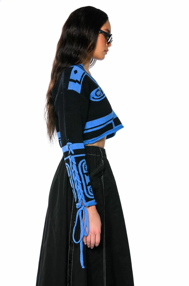 MADISON CROP V NECK SWEATER - Image 4