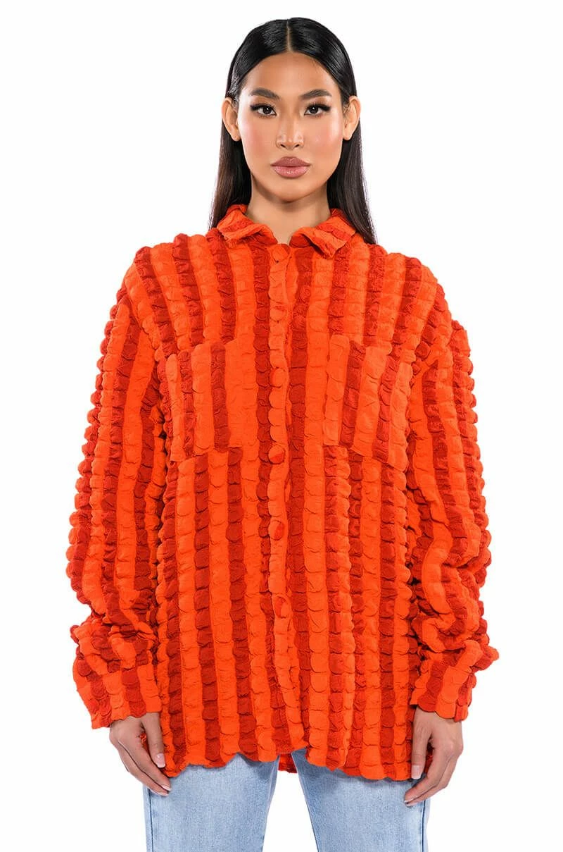 MAJOR THROWBACK POPCORN LONG SLEEVE BUTTON DOWN