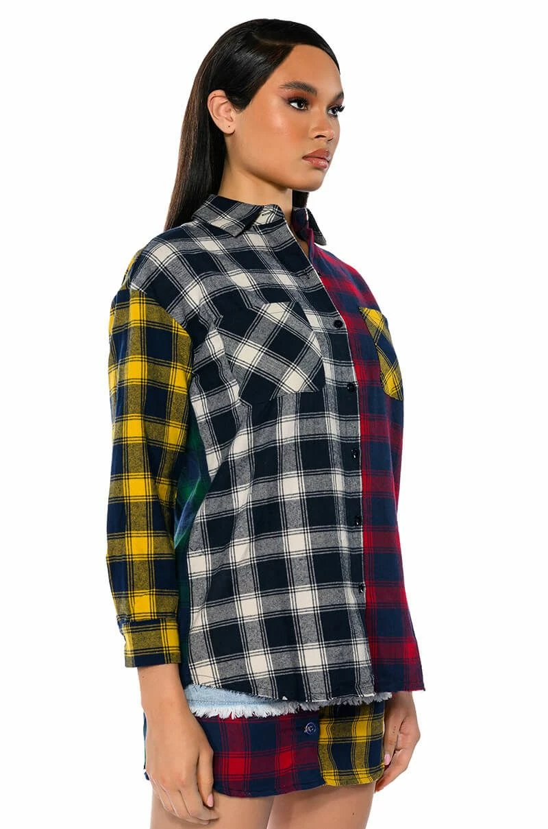 MARIANNA MULTI COLORED PLAID SHIRT - Image 2