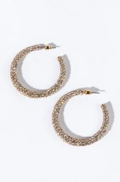MAYA MEDIUM RHINESTONE HOOPS
