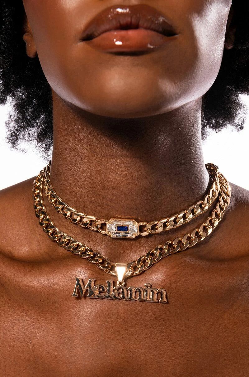 MELANIN BABE LAYERED NECKLACE - Image 3