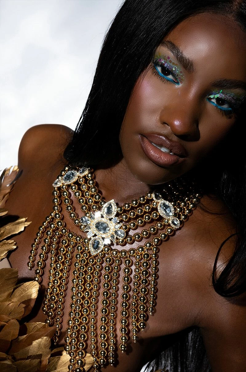 MODERN MUSE LAYERED NECKLACE AND EARRINGS SET - Image 2