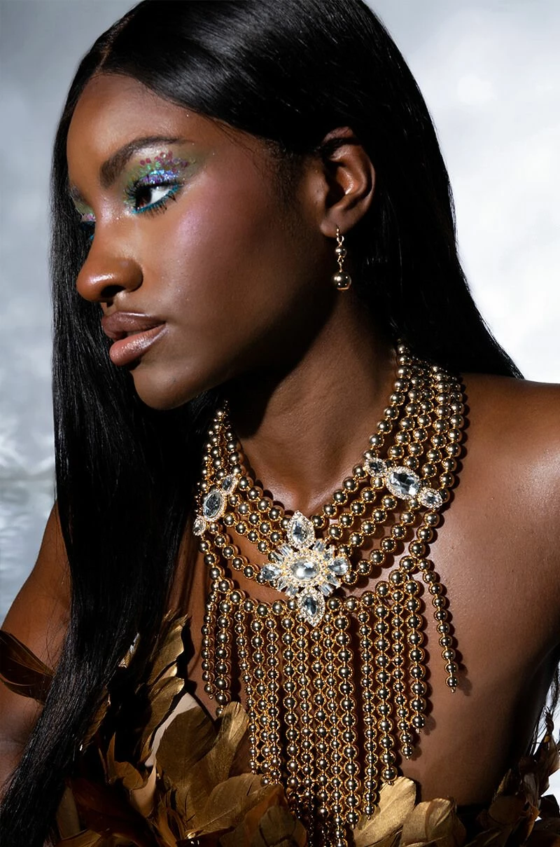 MODERN MUSE LAYERED NECKLACE AND EARRINGS SET - Image 3