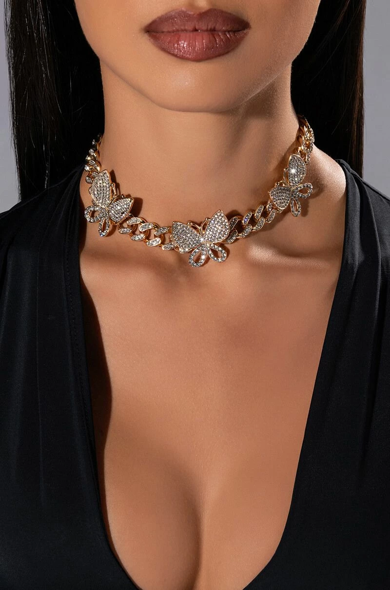 MOTHER NATURE RHINESTONE CUBAN LINK CHOKER - Image 3