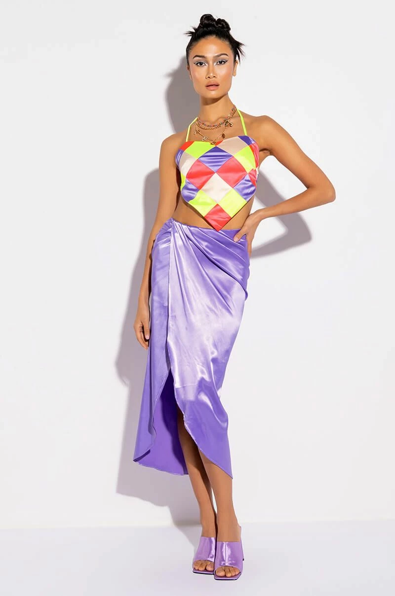 MULTITUDE PATCHWORK HANDKERCHIEF CROP TOP - Image 2
