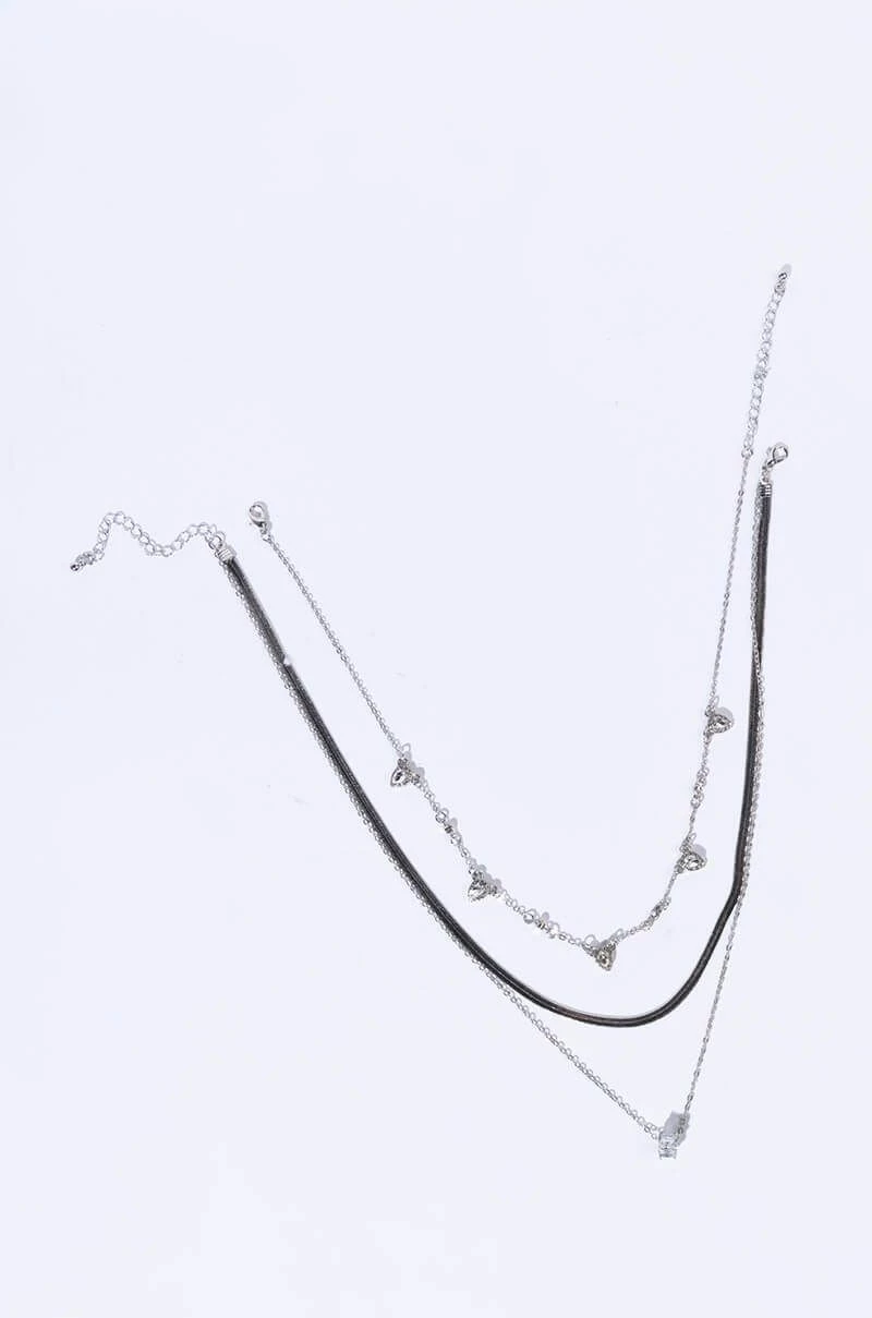 MY ALL SILVER NECKLACE SET