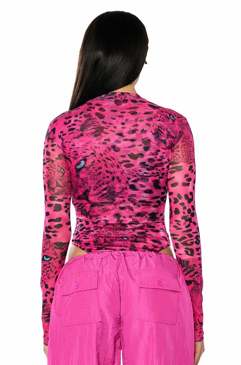 NATURE CALLING CHEETAH PRINT LONG SLEEVE BODYSUIT - Image 8