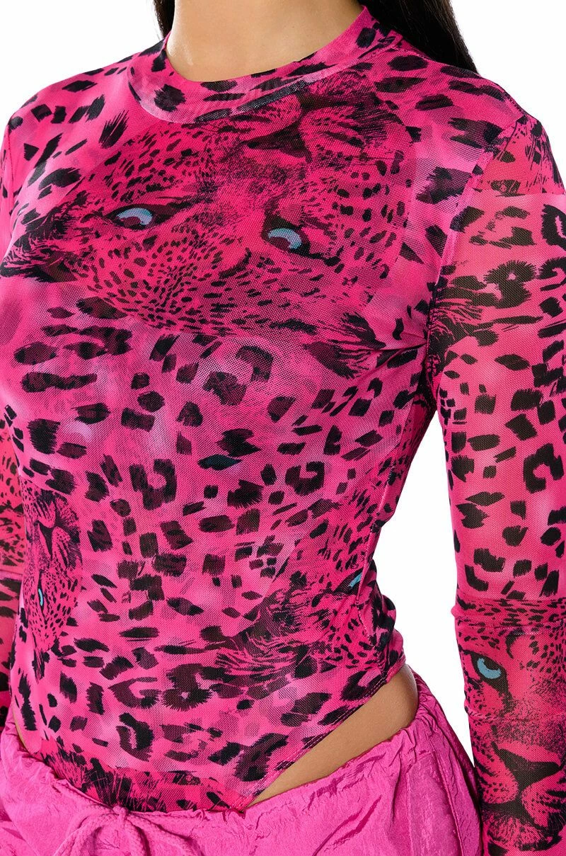 NATURE CALLING CHEETAH PRINT LONG SLEEVE BODYSUIT - Image 9