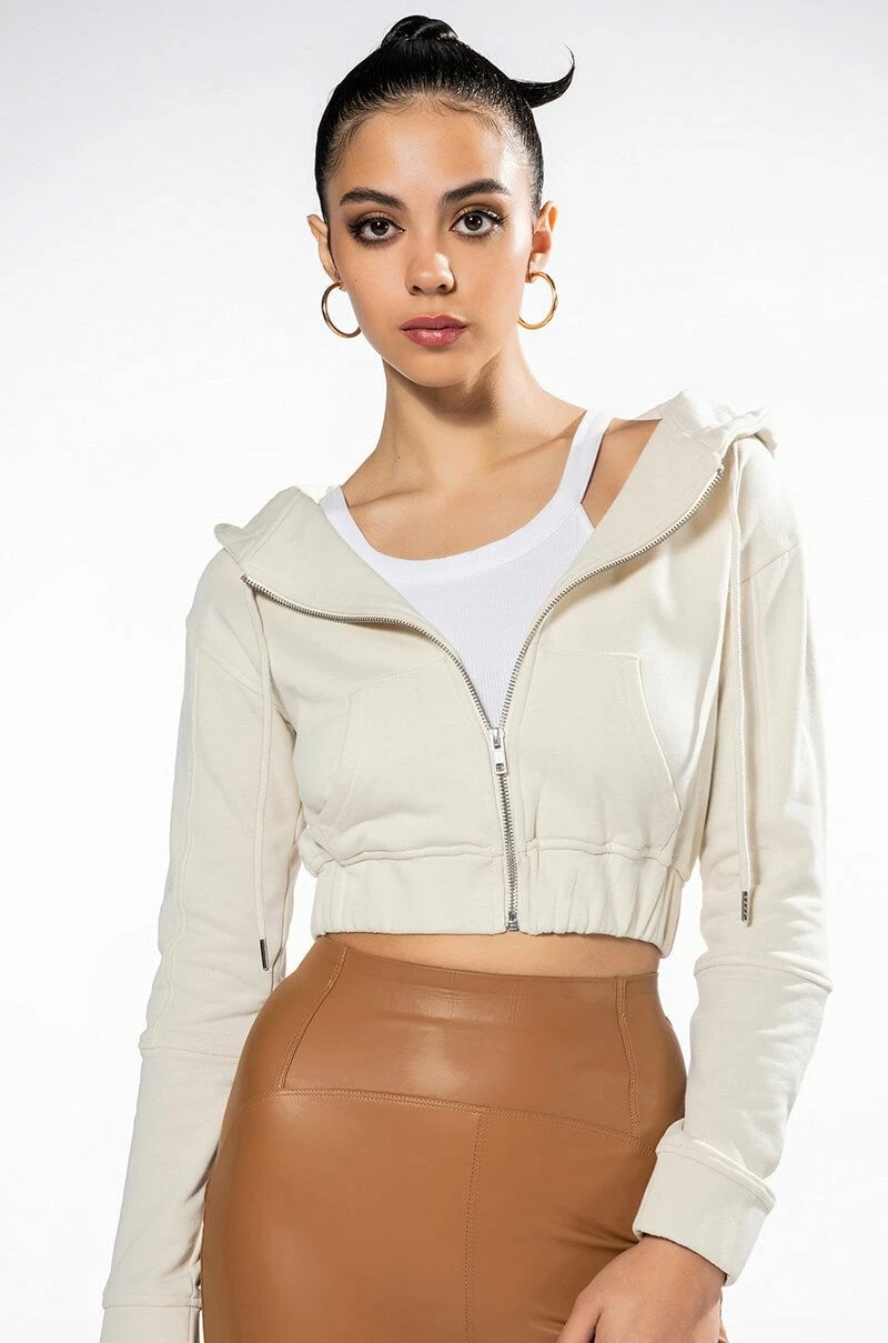 NEW RULES CROPPED HOODIE - Image 2