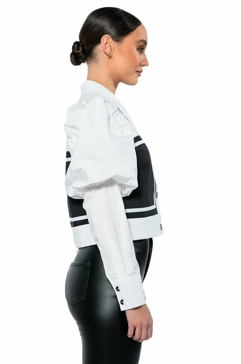 NEWS TO YOU BUTTON DOWN BLOUSE - Image 6