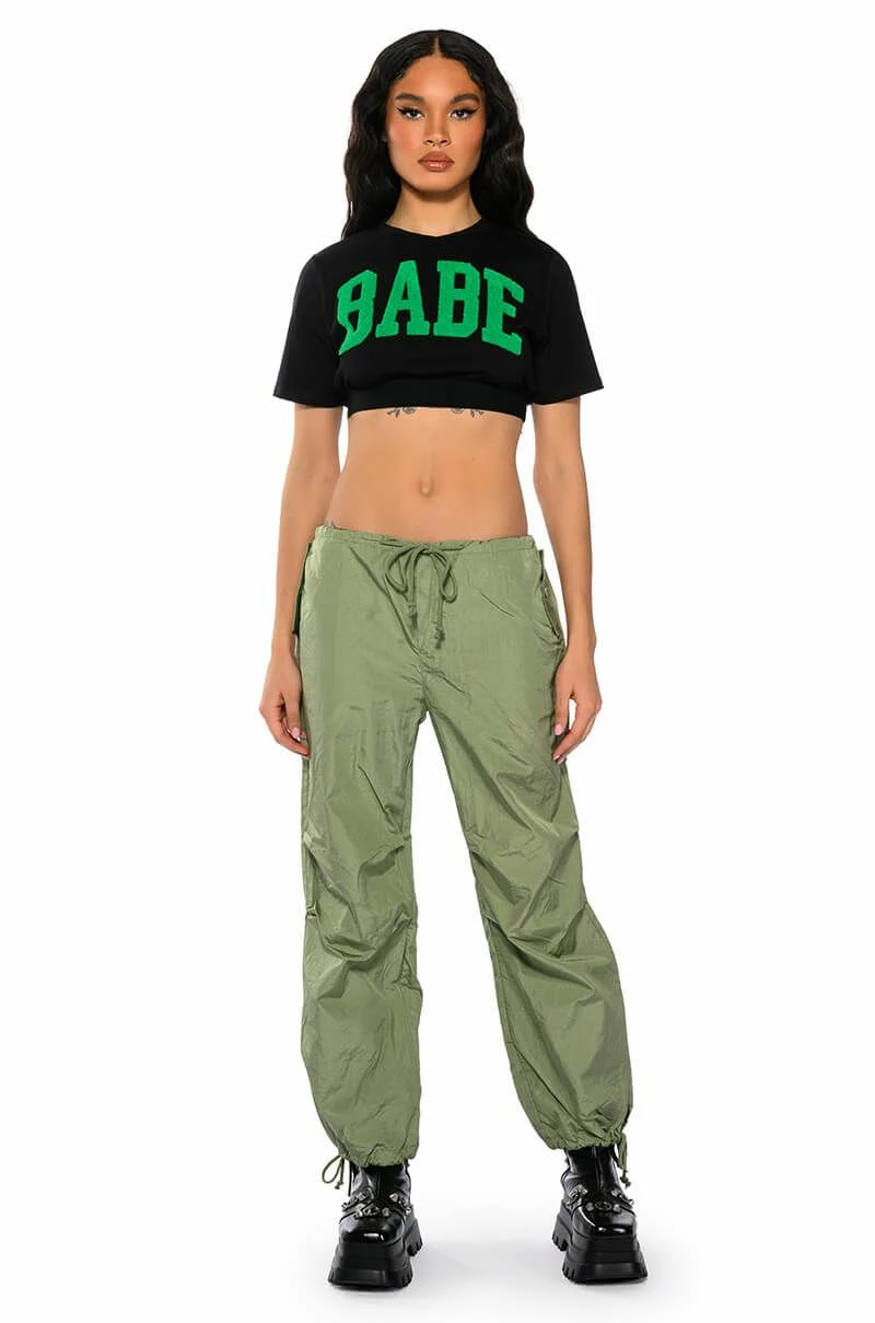 NOT YOUR BABE CROPPED SHORT SLEEVE CREW NECK TSHIRT - Image 3