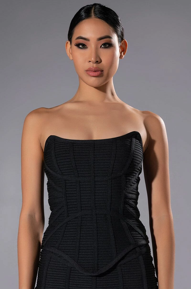 OCEAN EYES STRAPLESS BANDAGE CORSET