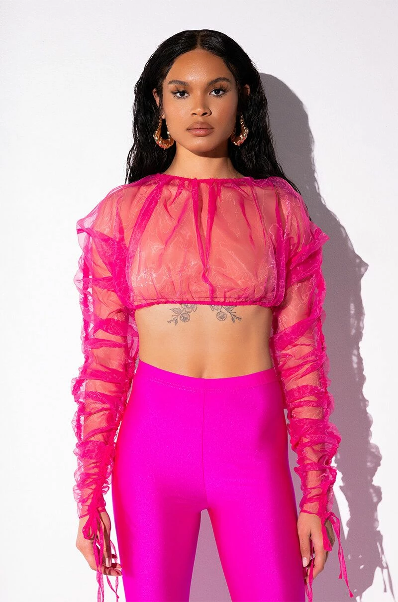 OLD ENGLISH ORGANZA MICRO BLOUSE - Image 3