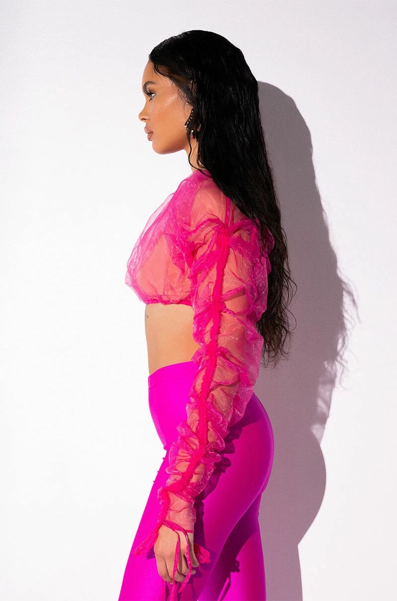 OLD ENGLISH ORGANZA MICRO BLOUSE - Image 4