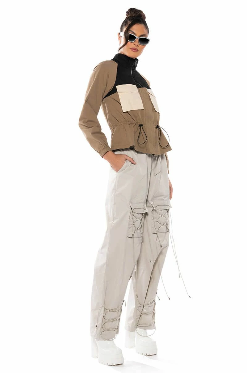 OLLIE OLIVE LONG SLEEVE WAIST SCRUNCHED BLOUSE - Image 3