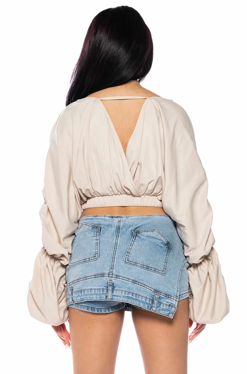 OPHELIA RUCHED LONG SLEEVE BLOUSE - Image 6