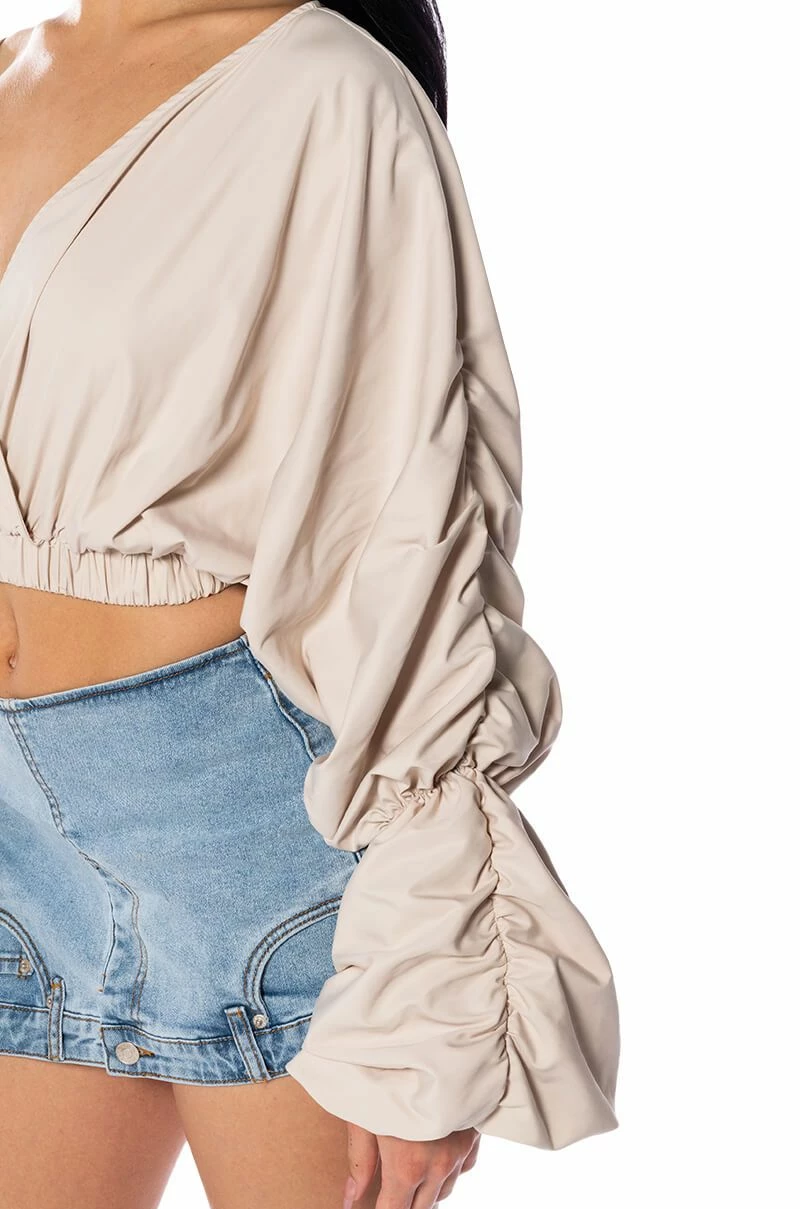 OPHELIA RUCHED LONG SLEEVE BLOUSE - Image 7