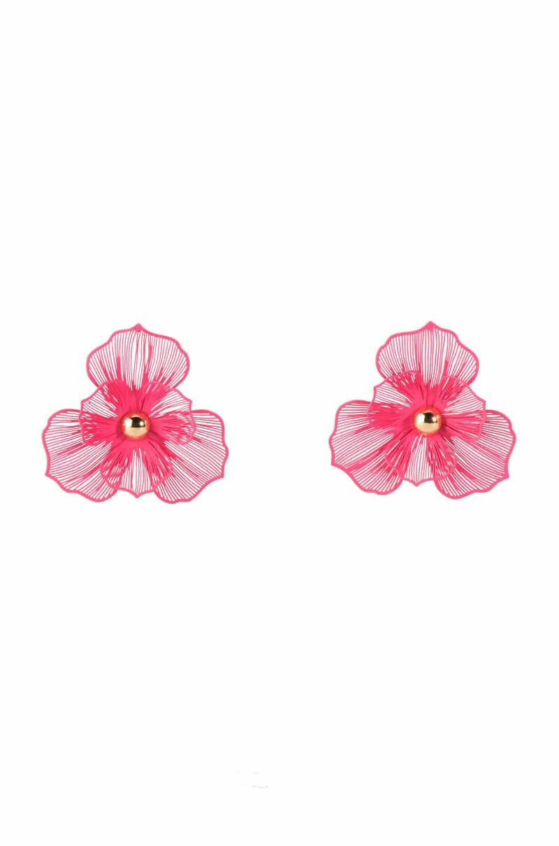 PETAL PUSHER METAL FLOWER EARRING