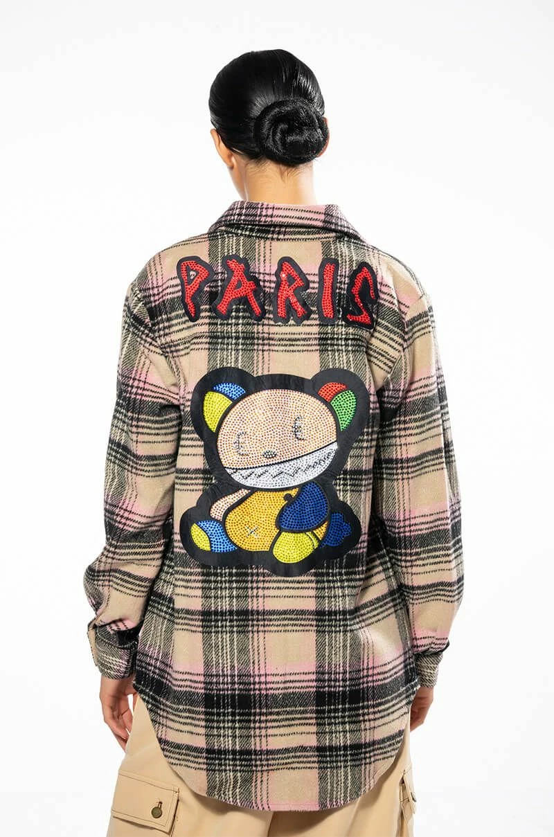 PETIT A PETIT RHINESTONE EMBELLISHED PATCH BUTTON DOWN - Image 5