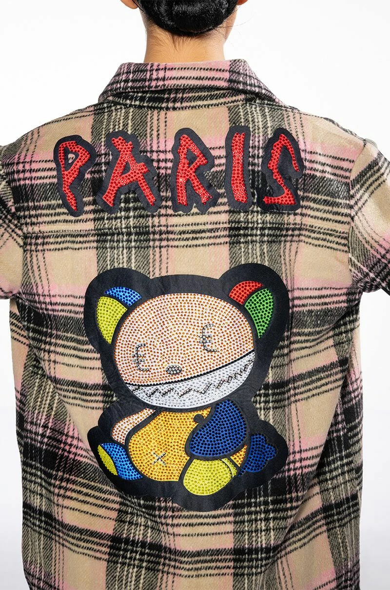 PETIT A PETIT RHINESTONE EMBELLISHED PATCH BUTTON DOWN - Image 6