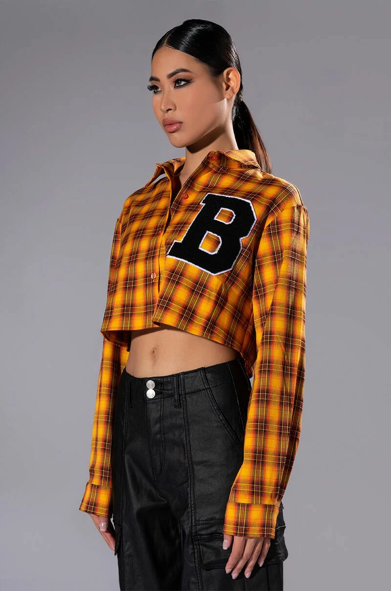 PLAID B LONG SLEEVE BLOUSE - Image 2