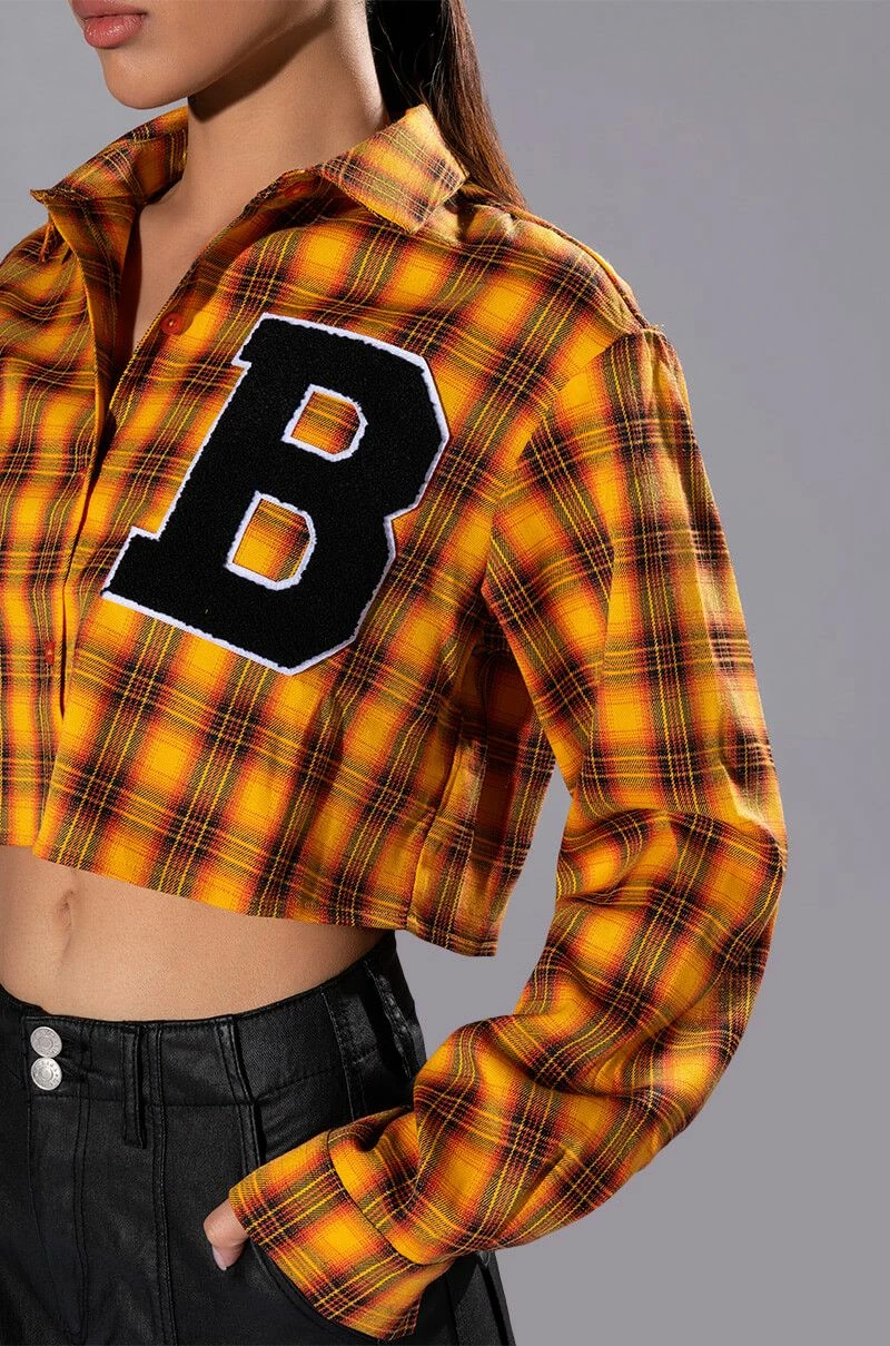 PLAID B LONG SLEEVE BLOUSE - Image 7