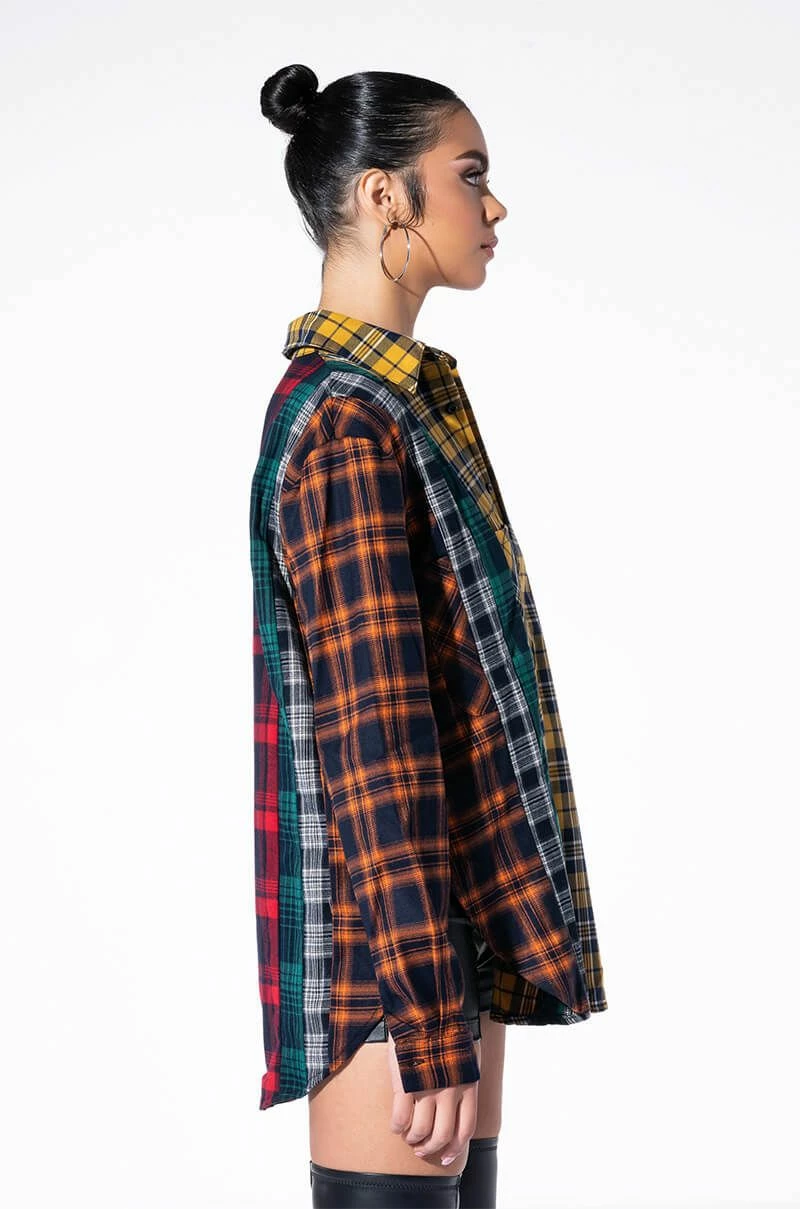 PLAID OBSESSION LONG SLEEVE BLOUSE - Image 4