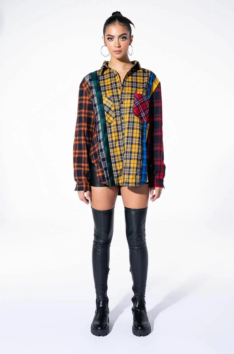PLAID OBSESSION LONG SLEEVE BLOUSE - Image 7