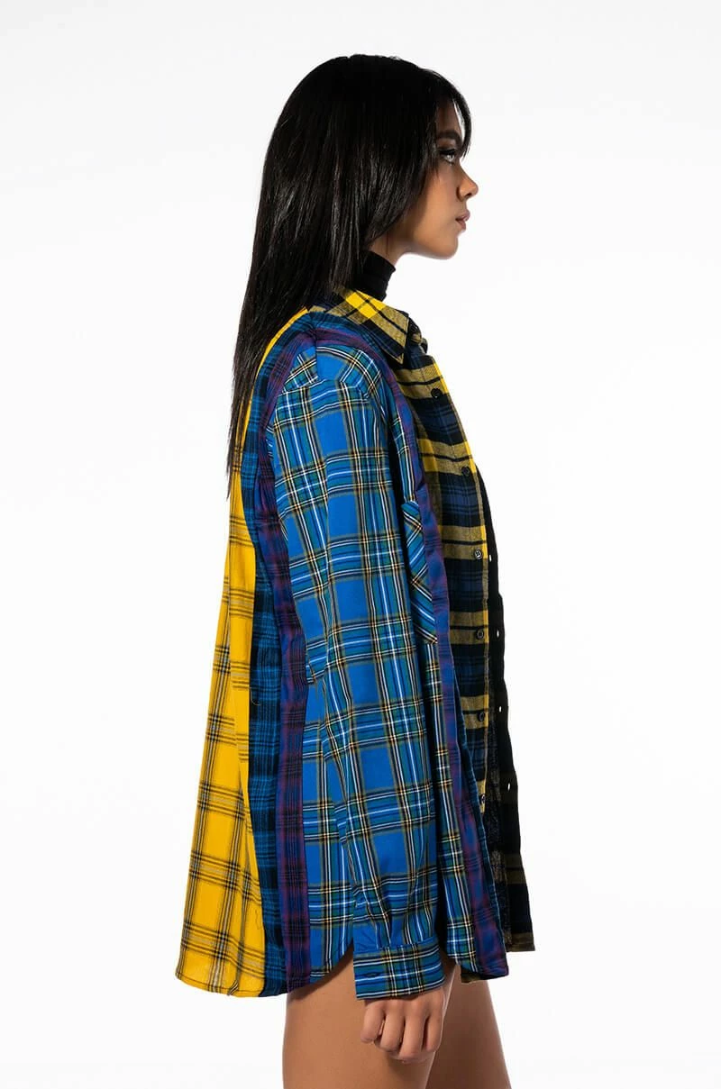 PLAID ROMANCE BUTTON DOWN BLOUSE - Image 5