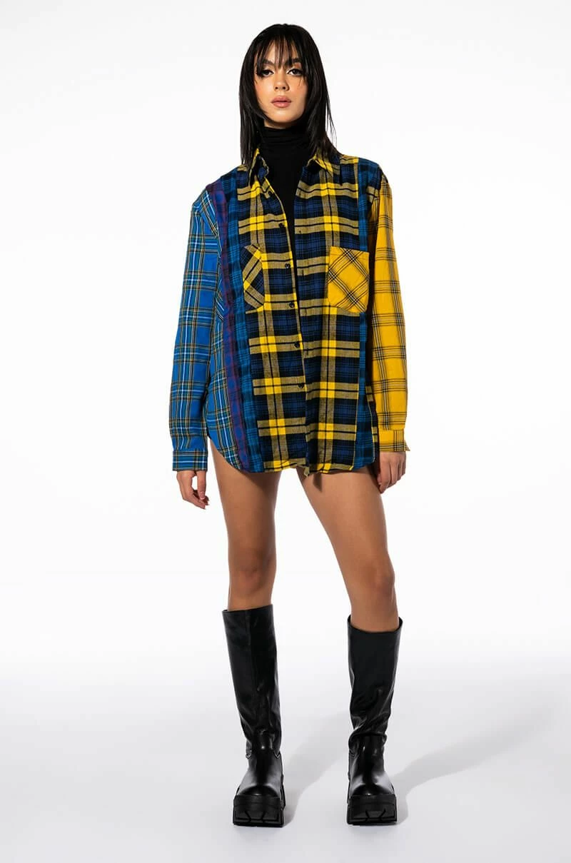 PLAID ROMANCE BUTTON DOWN BLOUSE - Image 8